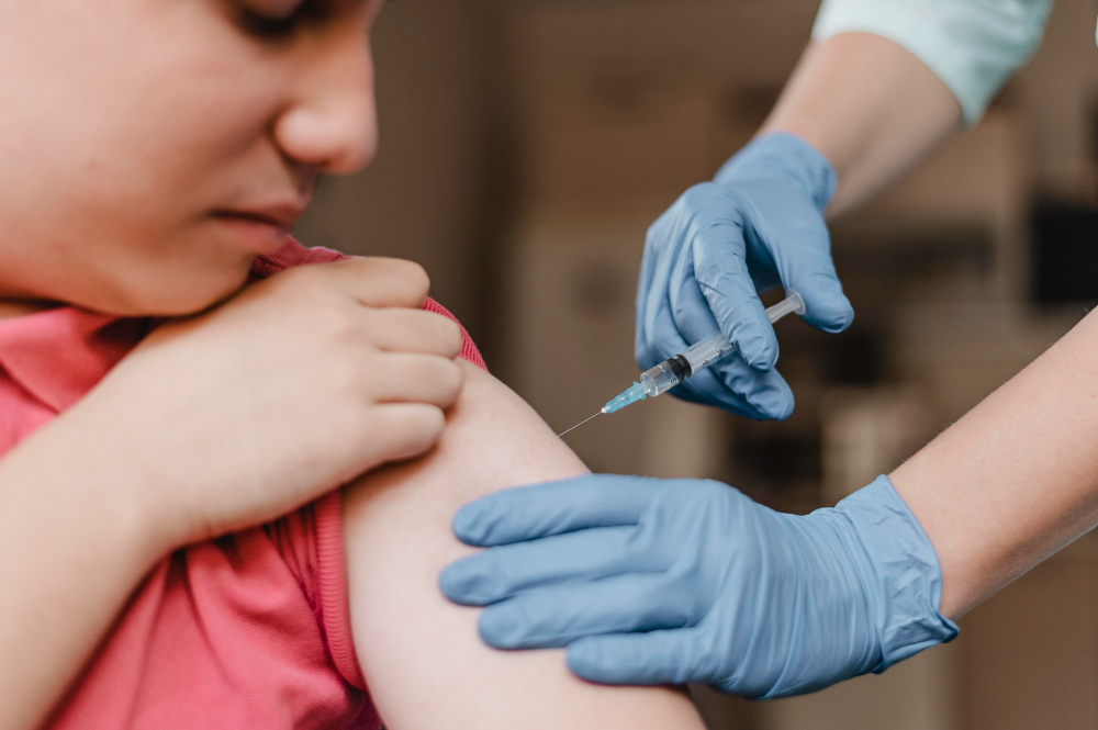 Child vaccination and immunization support at SR Hospital
