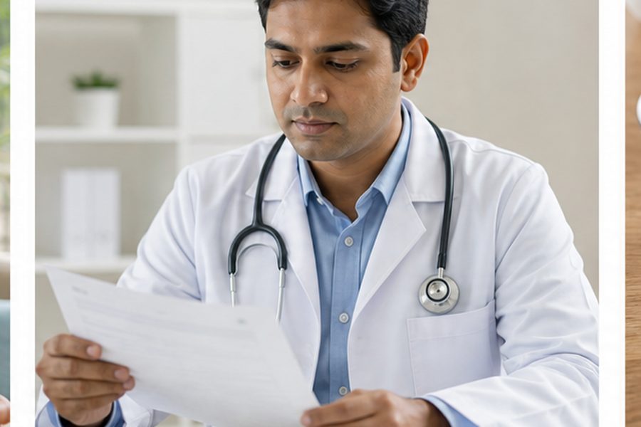 Clinician discussing evaluation for how often to check diabetes blood pressure and thyroid