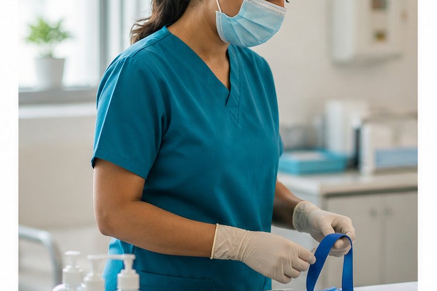 Clinician discussing evaluation for which blood tests need fasting